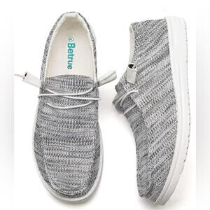 Women's Lightweight Casual Loafers Slip On Deck Shoes Breathable Canvas Size 10